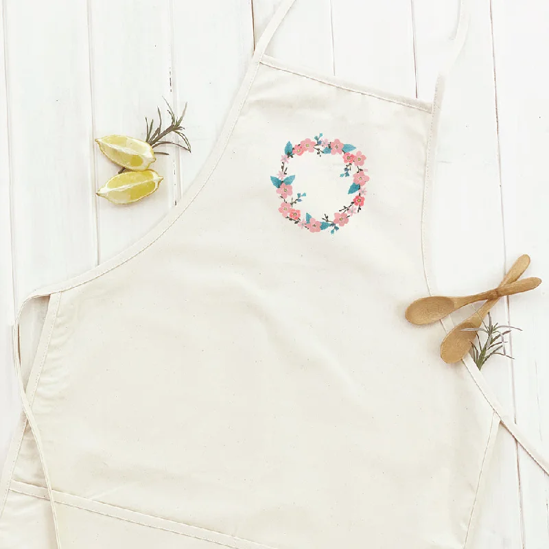 Cherry Blossom Wreath - Women's Apron