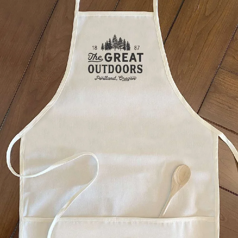 Great Outdoors w/ City, State - Women's Apron