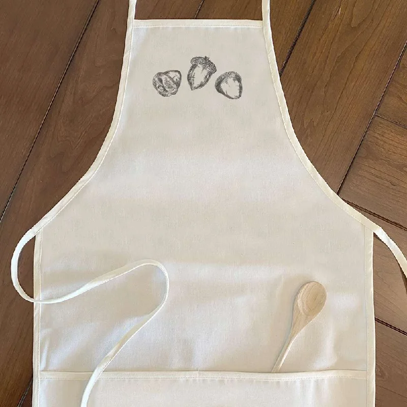 Hand Drawn Acorns - Women's Apron