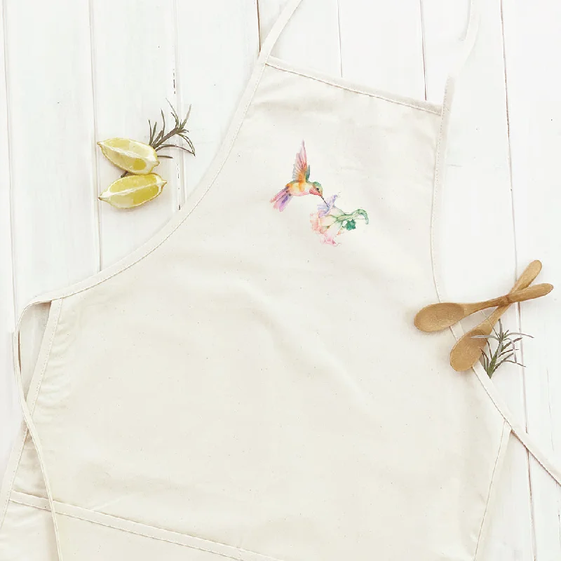 Hummingbird and Trumpet Flower - Women's Apron