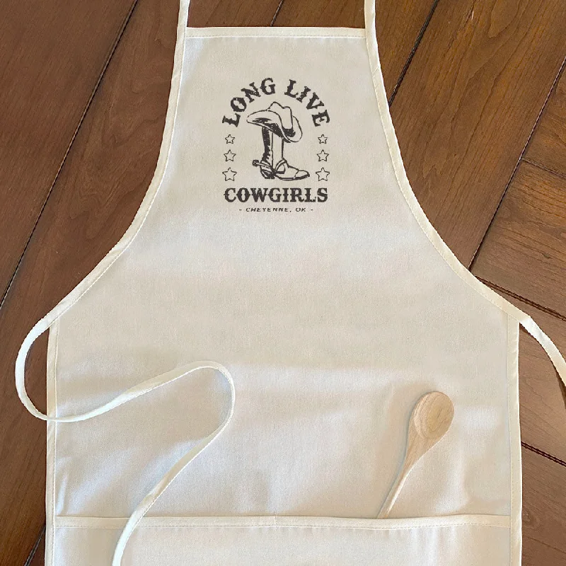 Long Live Cowgirls w/ City, State - Women's Apron