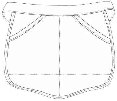 SCALLOPED WAIST APRON