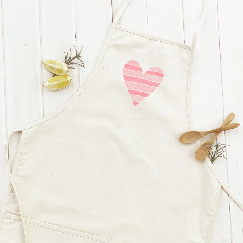 Striped Heart - Women's Apron