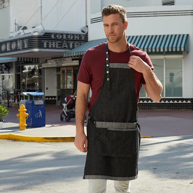 The Lincoln Black Denim Apron