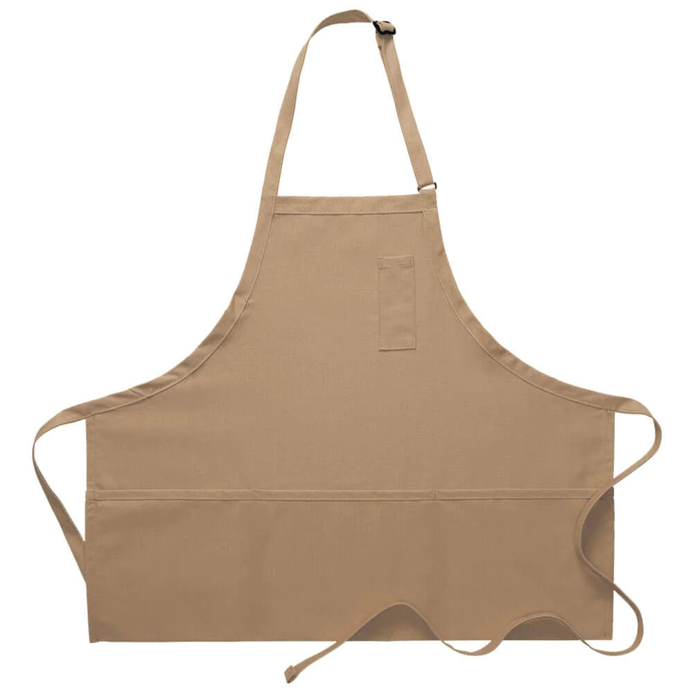 Three Pocket Bib Apron w/ Pencil Pocket - 201