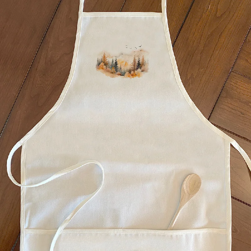 Warm Watercolor Mountains - Women's Apron