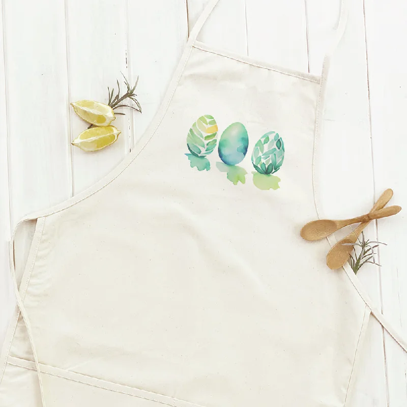 Watercolor Easter Eggs - Cool - Women's Apron