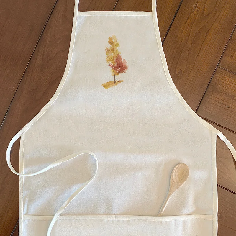 Watercolor Fall Trees (Group) - Women's Apron