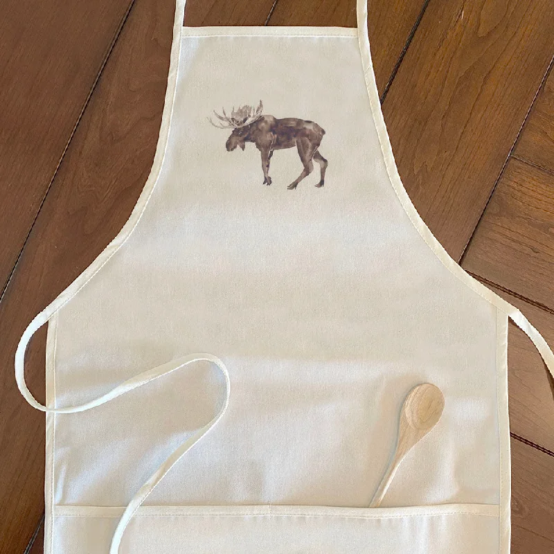 Watercolor Moose - Women's Apron