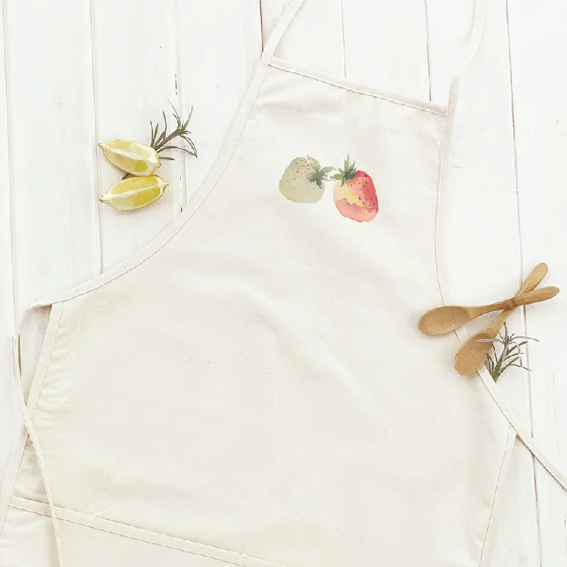 Watercolor Strawberry Pair - Women's Apron