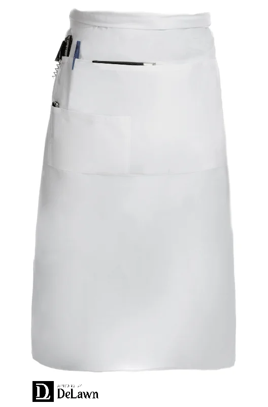 A Long Bistro Apron - White