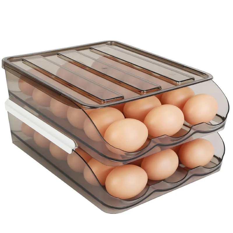 36-Egg Double Layer Rolling Egg Container with Lid