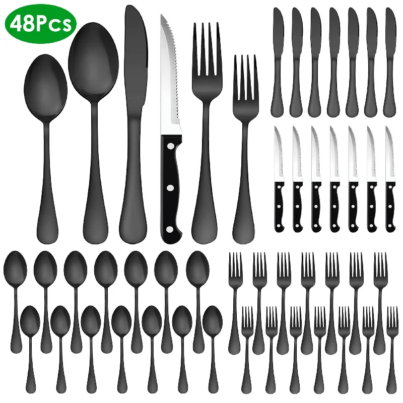 48-Piece Stainless Steel Silverware Set for 8