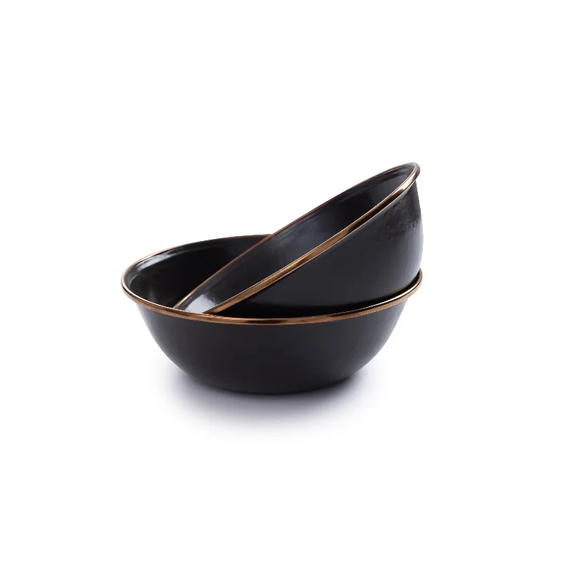 Enamel Bowl Set Charcoal Indoor/Outdoor