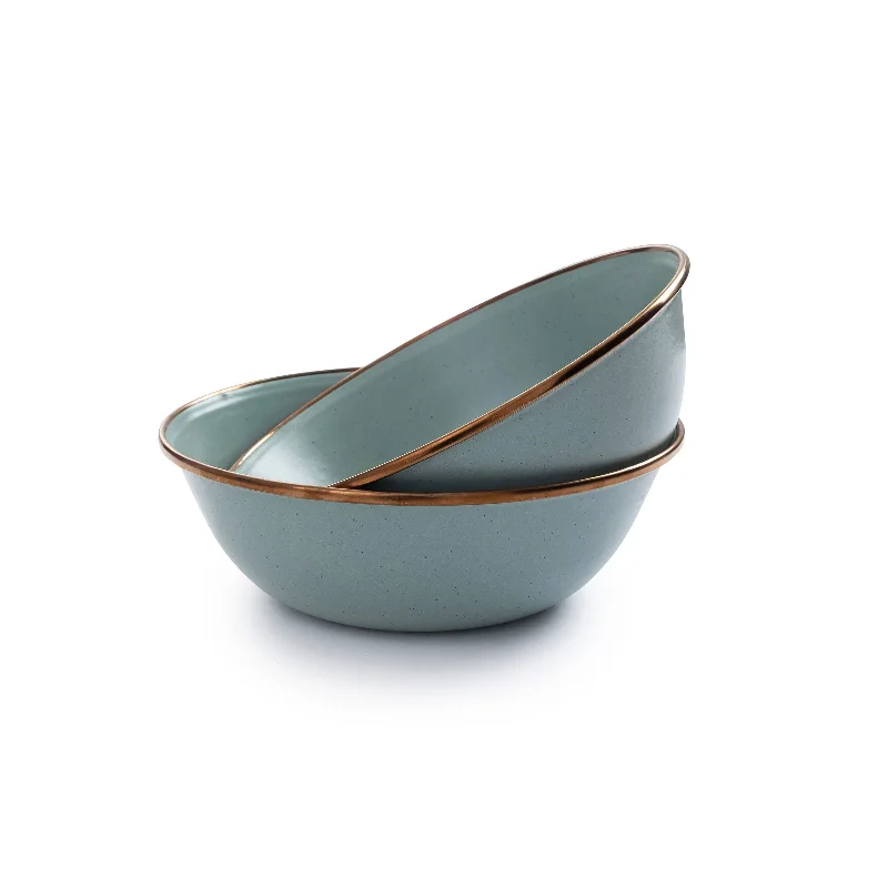 Enamel Bowl Set Mint Indoor/Outdoor