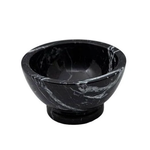 Black Marble Pedestal Bowl