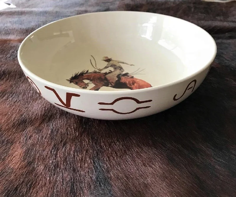 Bronc and Brands Serving Bowl