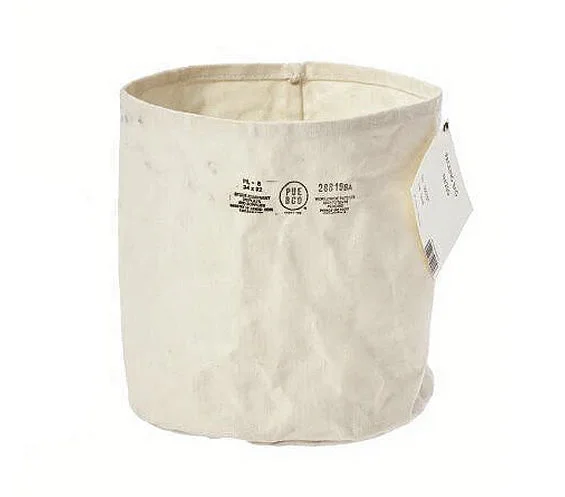 Canvas Pot Cover Large in Off-White