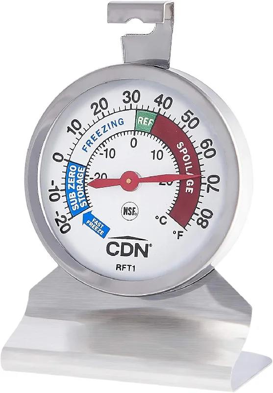 CDN ProAccurate Refrigerator and Freezer Thermometer, Stainless Steel