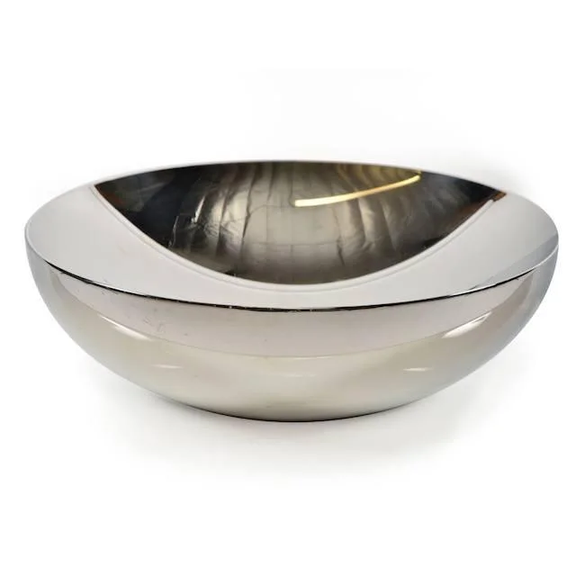 Chrome Wide Serving Bowl (A+D)