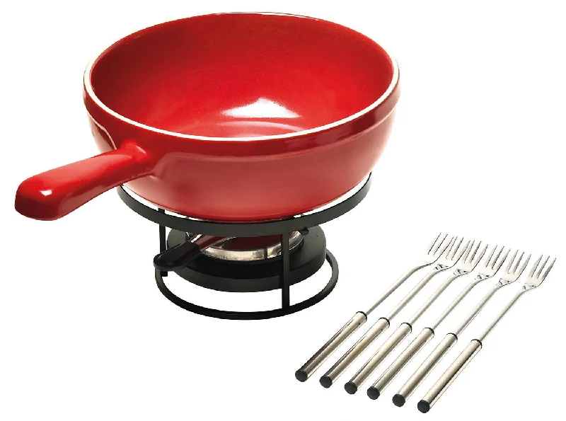 Emile Henry Flame Fondue Set, 2.6 Quart