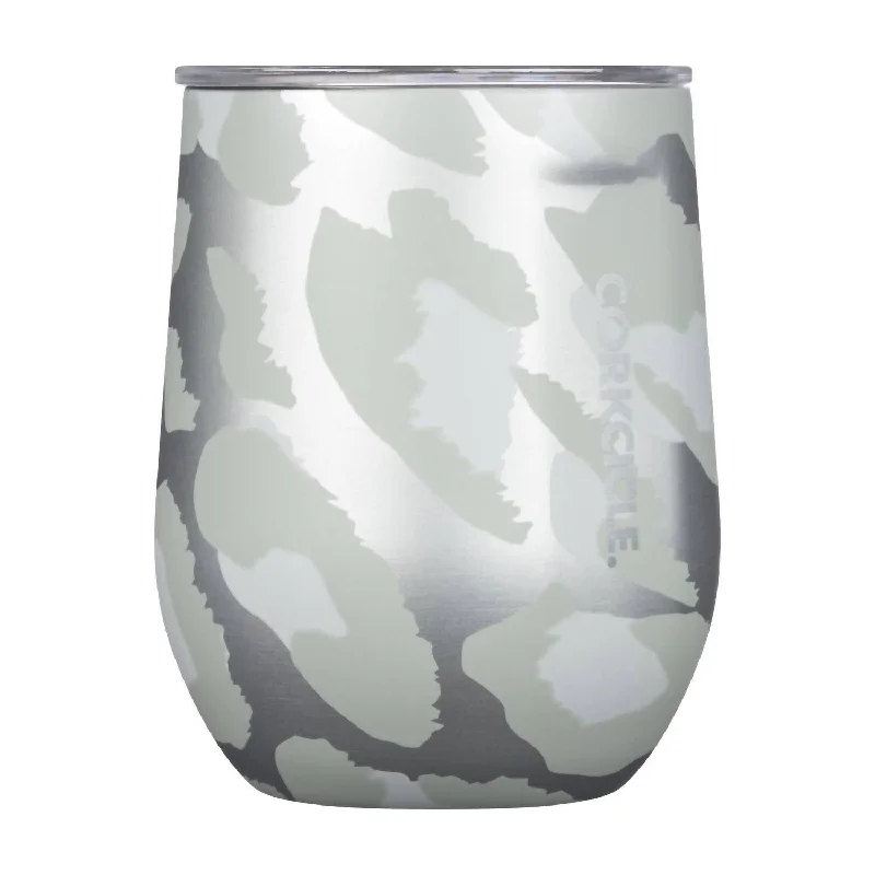 Exotic 12Oz Stemless Cup In Snow Leopard