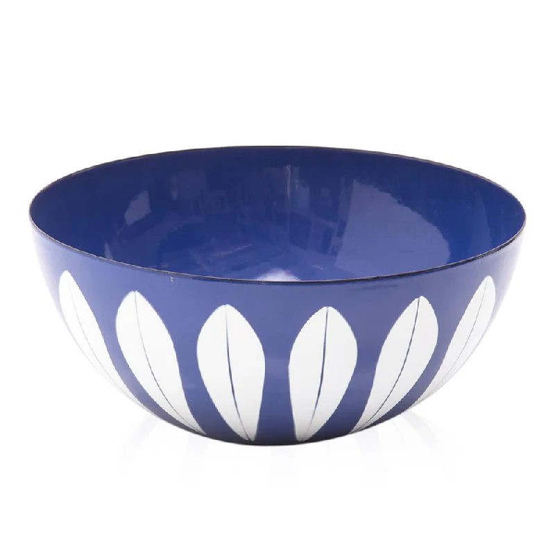 Mid Century Blue Enamel Serving Bowl (Part of Set)