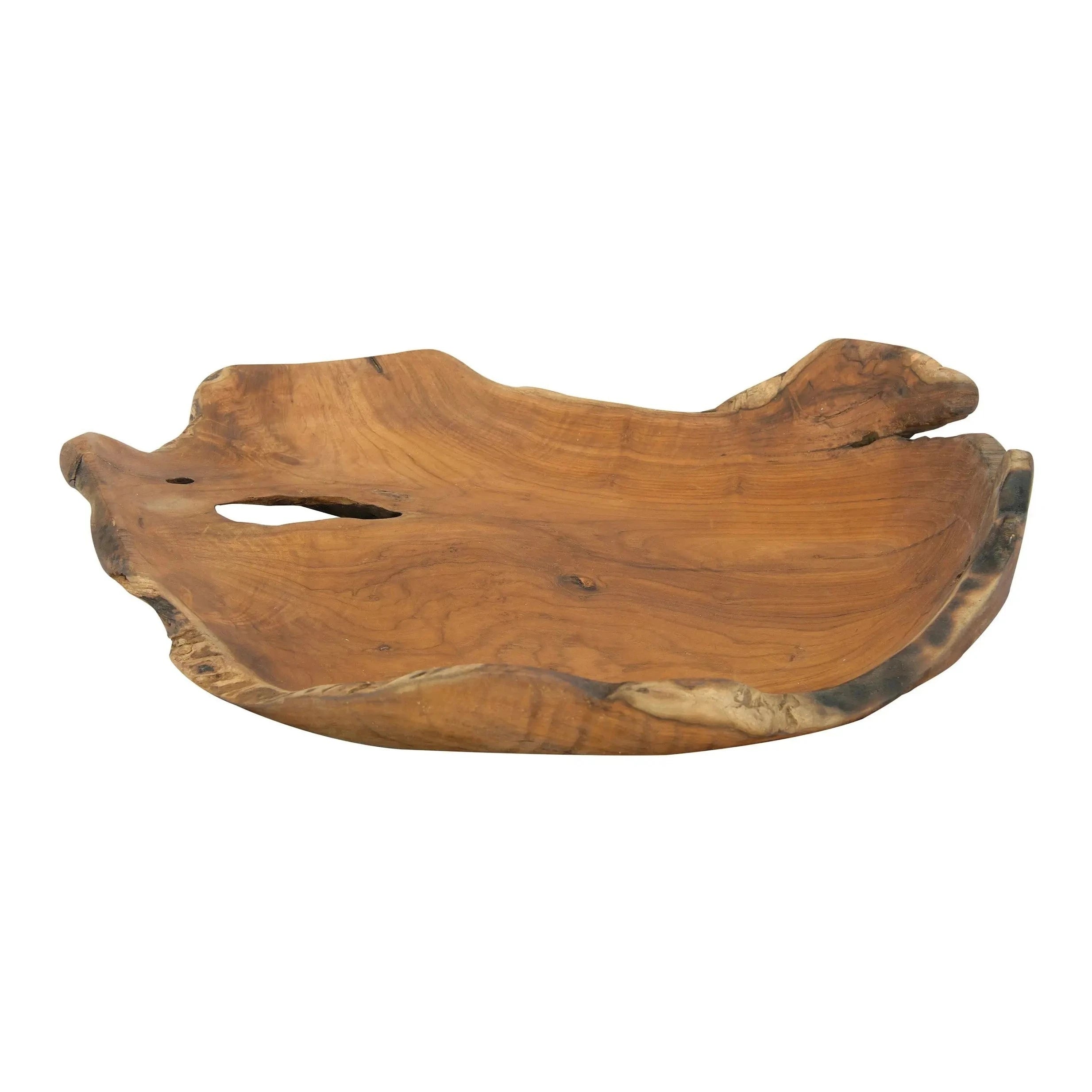 Hand-Carved Teak Bowl