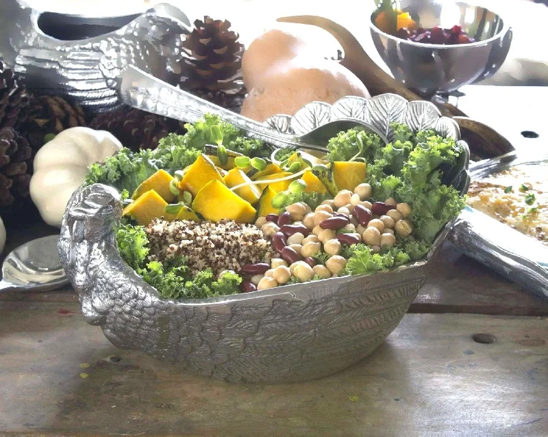 Handcrafted Aluminum Turkey Serving Bowl