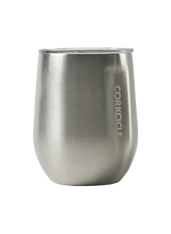 Metallics 12Oz Stemless Cup In Brushed Steel