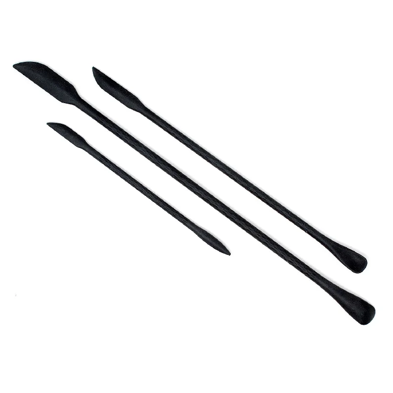 Norpro Mini Silicone Last Drop Spatula, Set of 3, Black