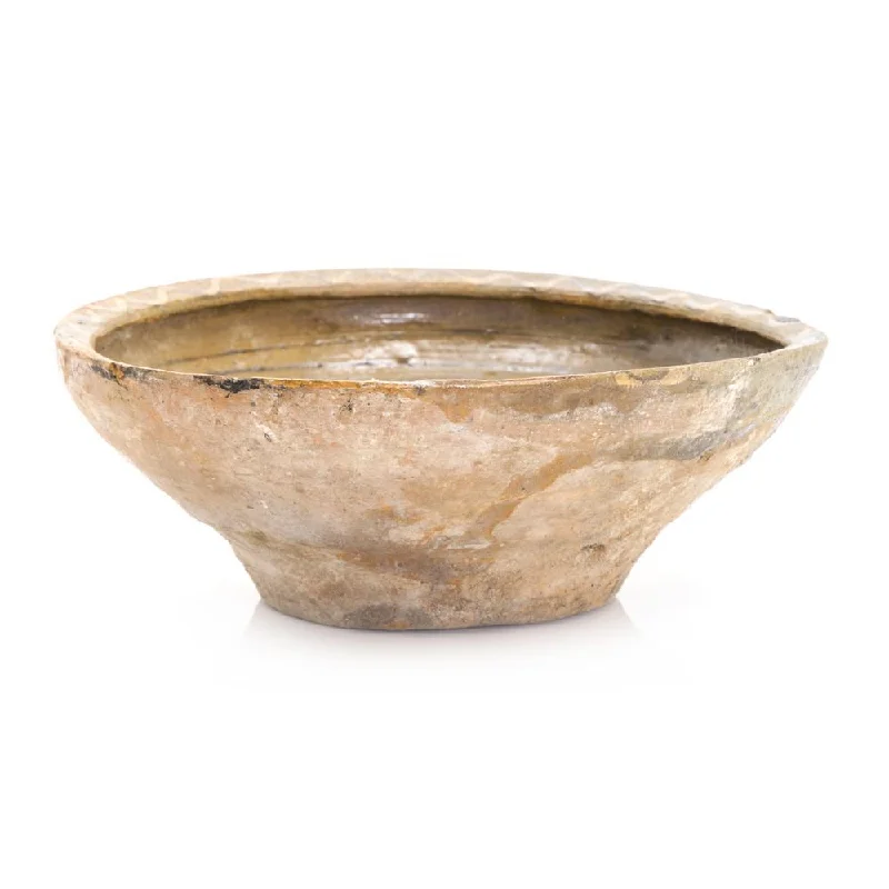 Orange Terracotta Bowl with Black Design (A+D)