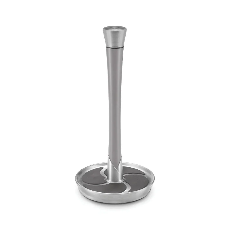 Polder Fleur Single-Tear Standing Paper Towel Holder with Heavyweight Base