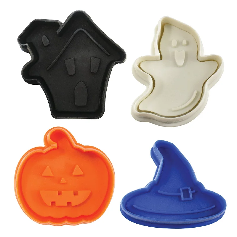 R&M International 4 Piece Halloween Cookie Stamper Set, 2.75-Inch