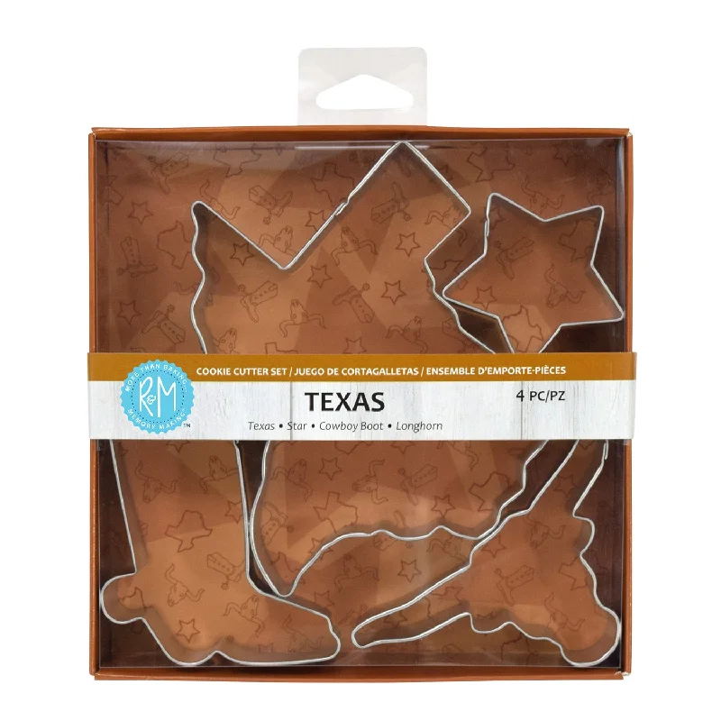 R&M International Texas State 4 Piece Cookie Cutter Set