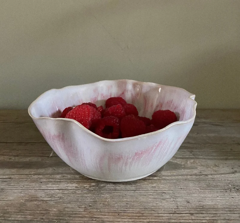 Run Glaze Bowl- Off Pink