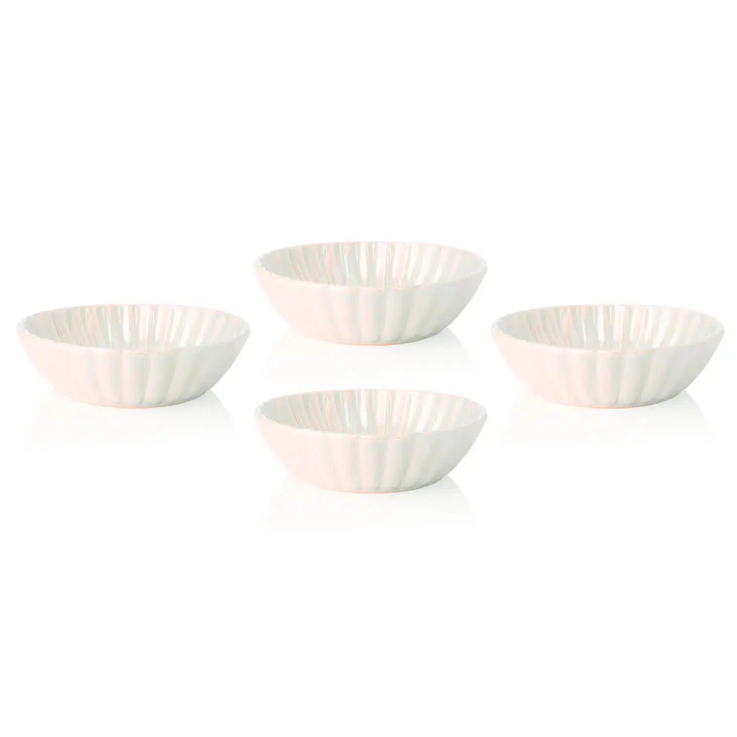 Scalloped Pearl Luster Cereal Bowl // Set of 4