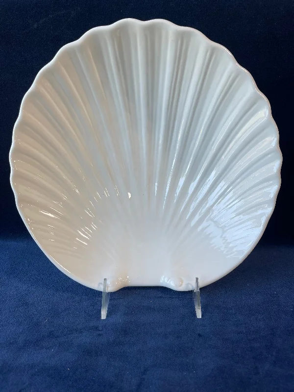 Shell Shaped White Decorative Serving Bowl