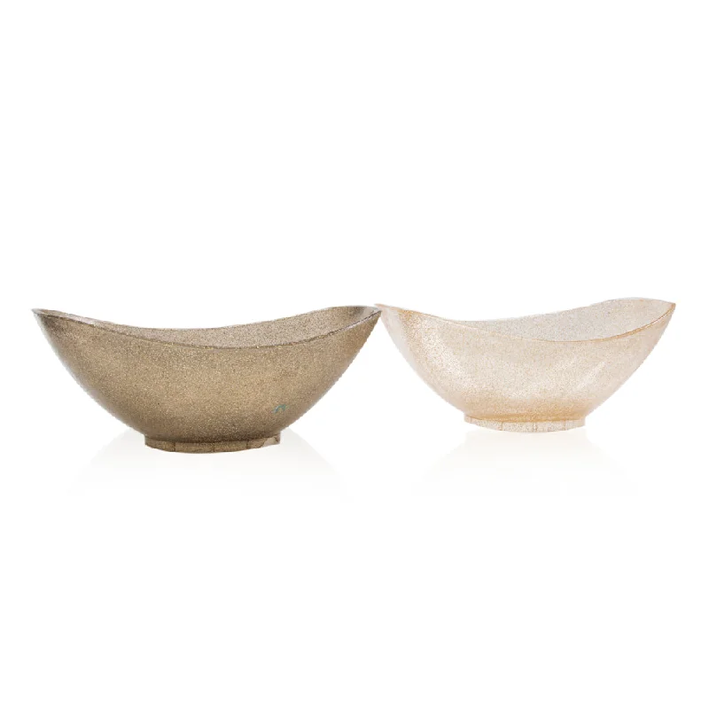 Speckled Plastic Serving Bowl Set