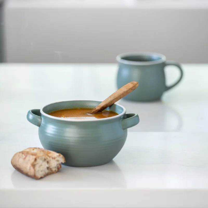 Stoneware Bowl Laurel Green