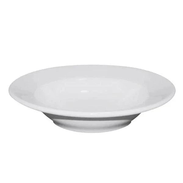 White Rimmed Soup Bowl Set