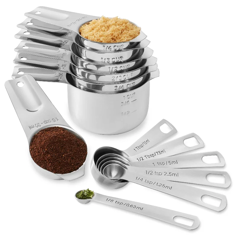 13-Pack, Stainless Steel Measuring Spoon & Cup Set by Last Confection