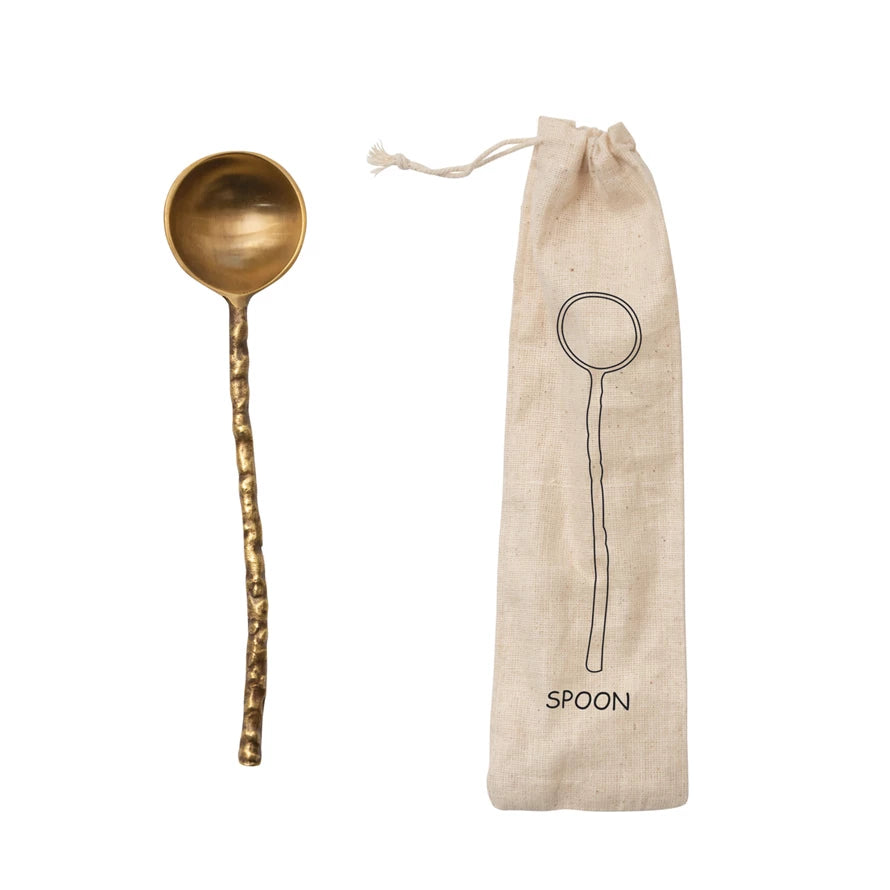 Bloomingville - Brass Spoon with Hammered Handle