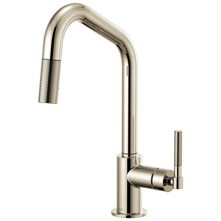 Litze Single Handle Pull Down Faucet with Angled Spout/Knurled Handle