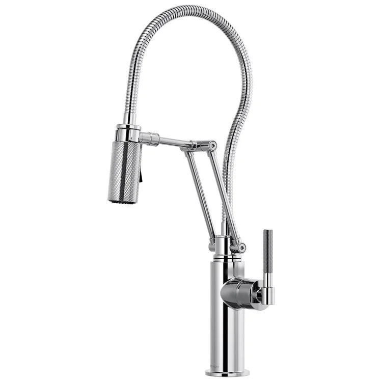 Kitchen Faucet Litze with Finished Hose 1 Round Lever ADA Chrome 1.8 Gallons per Minute