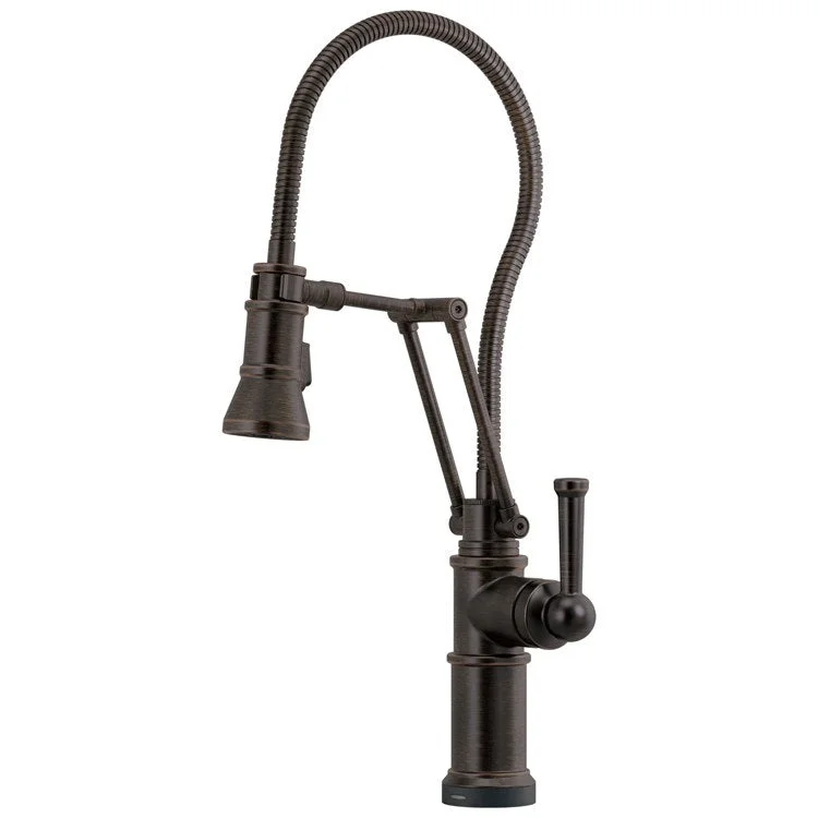 Kitchen Faucet Artesso SmartTouch Technology Articulating with Finished Semi-Flexible Hose 1 Lever ADA Venetian Bronze 1.8 Gallons per Minute