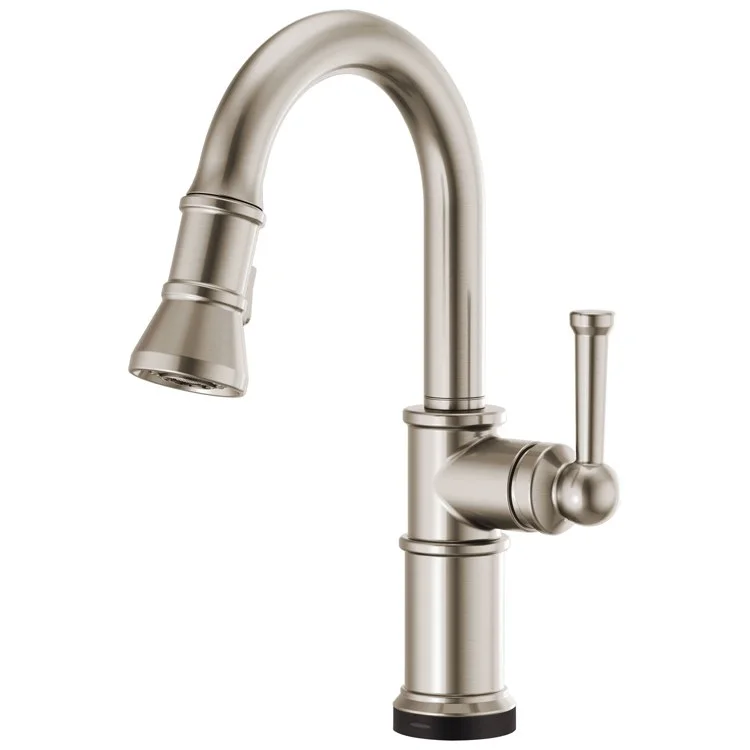 Prep Faucet Artesso SmartTouch Technology 1 Lever ADA Brilliance Stainless Pull Down 2 Function Wand Aerated Stream/Spray 360 Degree Swivel