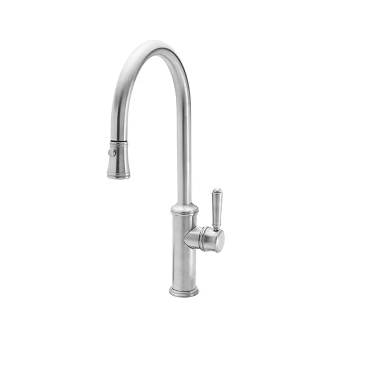 Kitchen Faucet Davoli 1 33 Series Lever ADA Satin Nickel Pull-Down High Spout Height 10-3/4 Inch 1.8 Gallons per Minute