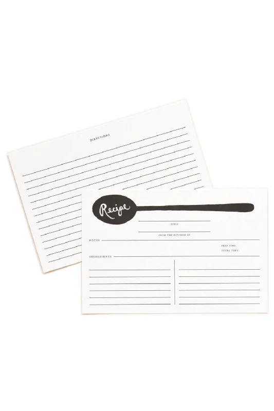 Charcoal Spoon Recipe Cards