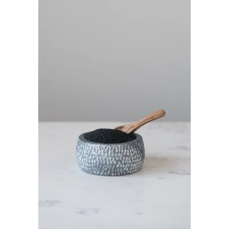 Creative Co-op - Granite Bowl With Wood Spoon